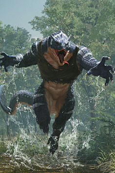 博物志-鼍龙:南海有鳄鱼,状似鼍,斩其头而干之,去齿而更生,如此者三