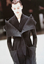 YOHJI YAMAMOTO, AW96. I feel like I have shoulders big enough to rock this look. Plus I want her hair. :)