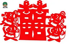 老鼠嫁女的故事 民间吉祥剪纸老鼠嫁女图片