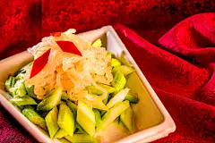 海蜇拌黄瓜凉菜拌菜