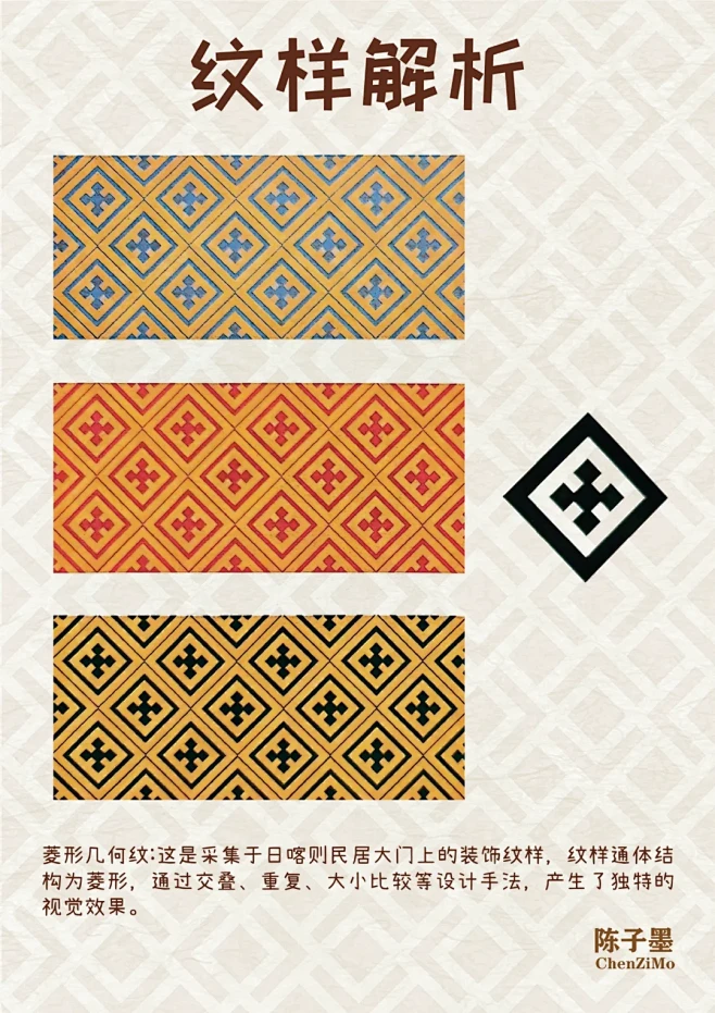 中国传统纹样--藏族几何纹 - 小红书-花瓣网