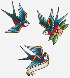 复古风手绘燕子免抠素材_新图网 https://ixintu.com 复古 手绘 燕子