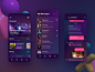Gaming Collaboration Platform & Marketplace  art modeling graphic navigation messenger chatbot banner slider illustration ux ui 3d 2d cyberpunk dark mobile app design ukraine games game mobile