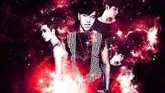 日韩美女帅哥明星红黑艺术设计壁纸