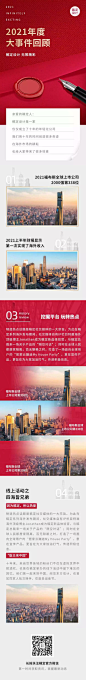 H5长页年终回顾年末总结商务红金
