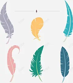 彩色羽毛 羽毛免抠png 羽毛免抠png素材 羽毛免抠素材 羽毛矢量图 轻盈羽毛 元素 免抠png 设计图片 免费下载 页面网页 平面电商 创意素材