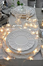 faerie lights on table...