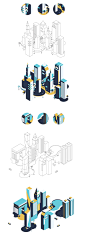 Isometric city dubai design 3D color Character