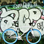 死飞车珍珠白（蓝刀圈）#自行车# #创意设计#