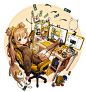 doge-coin girl, Rinotuna : character design inspired by doge-coin