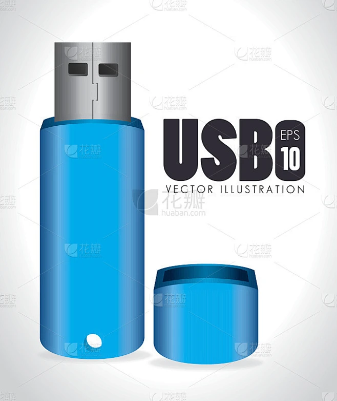 USB设计，矢量插图。素材-花瓣网