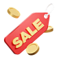 Sale  3D Icon