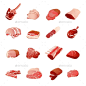 肉类产品图标——食物对象集 Meat Products Icons Set - Food Objects动物、烧烤、牛肉、博客、商业、收集、电脑、吃饭、角、火灾、食物、图标、互联网、羊肉、营销、肉、媒体、移动、网络、电话、野餐、象形图,猪肉、排骨、肉,香肠,集,标志,社会媒体,象征 animals, barbecue, beef, blog, business, collection, computer, eating, fillet, fire, food, icons, internet, lamb,