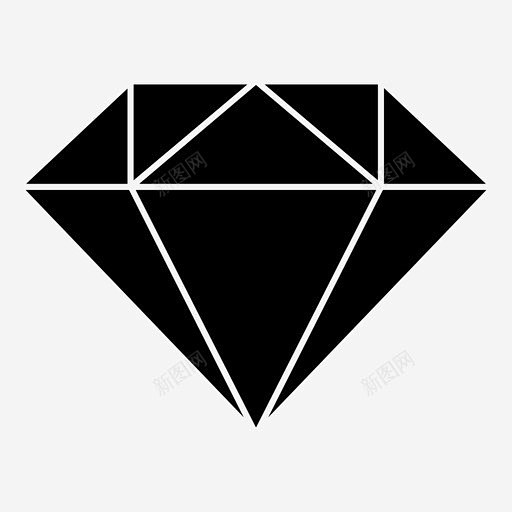 钻石碎片红宝石图标 标志 UI图标 设计图片 免费下载 页面网页 平面电商 创意素材