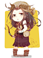 “野性的”大姐姐_Q版_绘画艺术_云中帆教育