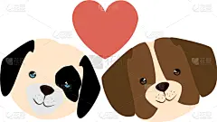 可爱的,狗,伴侣,性格,动物心脏,纯种犬,浪漫,肖像,爱