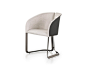Upholstered chair with armrests MILANO | Chair by Turri