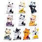 10 Pcs Realistic Cat Figure Mini Cute Cat Characters Miniature Educational Figures Kitten Easter Eggs Cake Topper Christmas Birthday Gift for Cat Lover