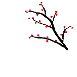冬至节气手绘扁平风动态贴纸