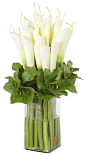 Calla Lily Arrangement, White contemporary artificial flowers