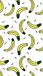 香蕉 手机壁纸 平铺 素材 背景