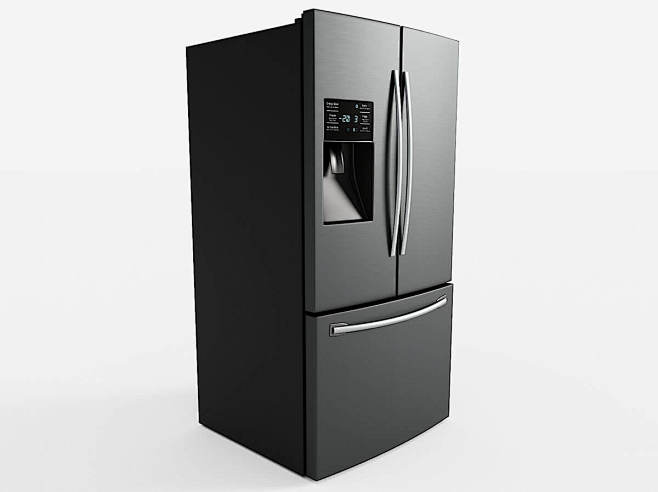 智能双门冰箱3D模型下载 (max,ob...