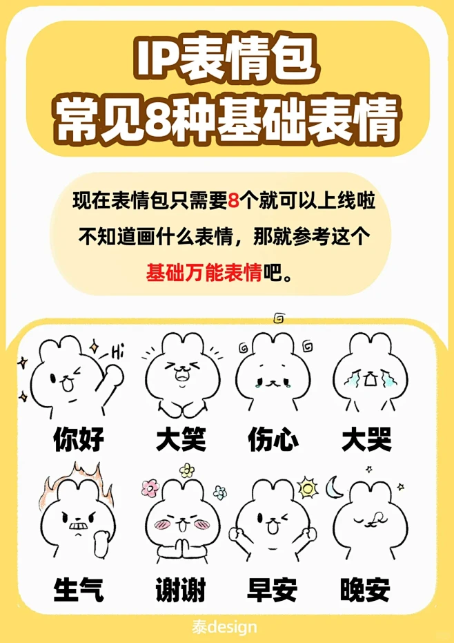 IP表情包8种基础表情一定要有-花瓣网