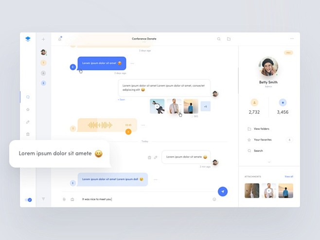 后台聊天界面Chat/Messenger...