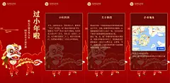 H5翻页中国风红色舞狮小年学霸新春小年祝福科普问候