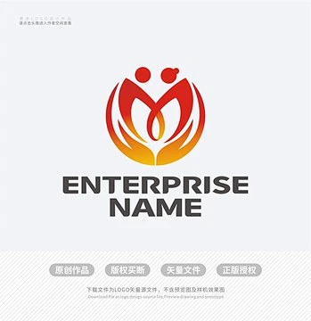 养老敬老服务LOGO标志-花瓣网