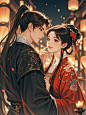 月夜啸声AI试验-古代情侣