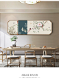新中式牡丹客厅装饰画卧室床头墙画花鸟挂画沙发背景墙茶室壁画横-tmall.com天猫