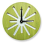 10in Green Splat Bamboo Wall Clock by pilotdesign on Etsy, $96.00  ...looking for cool clocks, this is the spot!