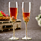 礼之源钟爱一生婚礼对杯 珐琅彩水晶红酒杯 结婚礼物葡萄酒香槟杯