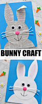 This newspaper bunny craft we are sharing today is super simple to make for kids of all ages and it makes a perfect Easter Craft. The best part, it's a fabulous way to re-purpose any old newspaper you have laying around the house. #eastercrafts #easterbun