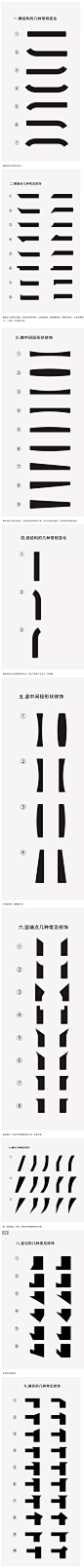 【干货】套路在手，变化我有---字体设计笔画基本变化套路