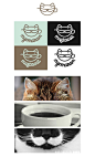 猫咪logo/杯子标志/咖啡馆vi设计/咖啡馆品牌形象策划