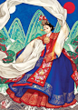 来自韩国画师Huk-yo-suk的一组传统风格作品~