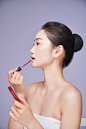 口红女士美容美妆精修人物摄影图片