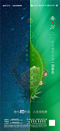 【源文件下载】 海报 房地产 春分 二十四节气 对比 叶子 楼盘 星空