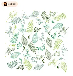 手绘植物矢量素材  - 源文件下载【酷图网】手绘茶花,茶叶,手绘花草,手绘植物素材,树枝,花边纹理,茶籽,手绘叶子,线描植物,植物纹理,线描手绘植物,花草纹理,包装花纹,包装素材,春天素材