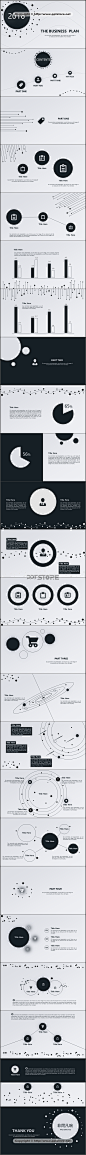 【灵动系列】点线的艺术--极简商务PPT模板