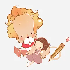 狮子女孩PNG下载ai免抠素材_新图网 https://ixintu.com 狮子 女孩 动物 卡通动物 小动物 可爱动物 动物插画