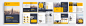 Premium Vector | Orange and black company brochure template layout