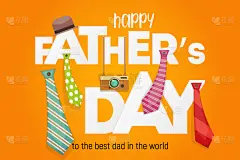 父亲节,幸福,可爱的,请柬,贺卡,家庭,父母,父亲,模板,爱