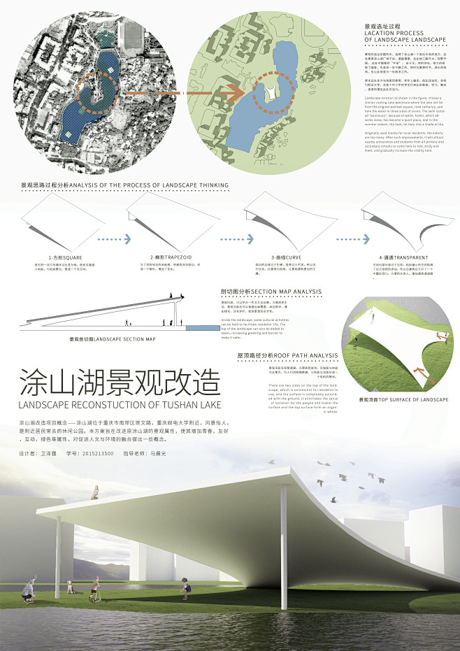 涂山湖景观展板 / 环艺 / 环境艺术设...
