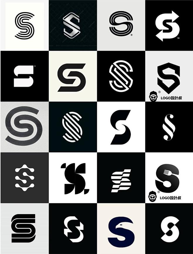 灵感采集⭐300个字母 S元素图形logo设计分享
