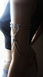 Chain Armlet Shoulder armor chain shoulder jewelry by Ninnos