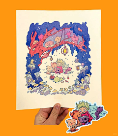 蒙纳里基采集到插画#简笔画