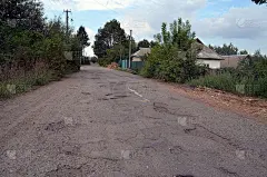 抑郁的部分被遗弃的村庄靠近切尔诺贝利地区。